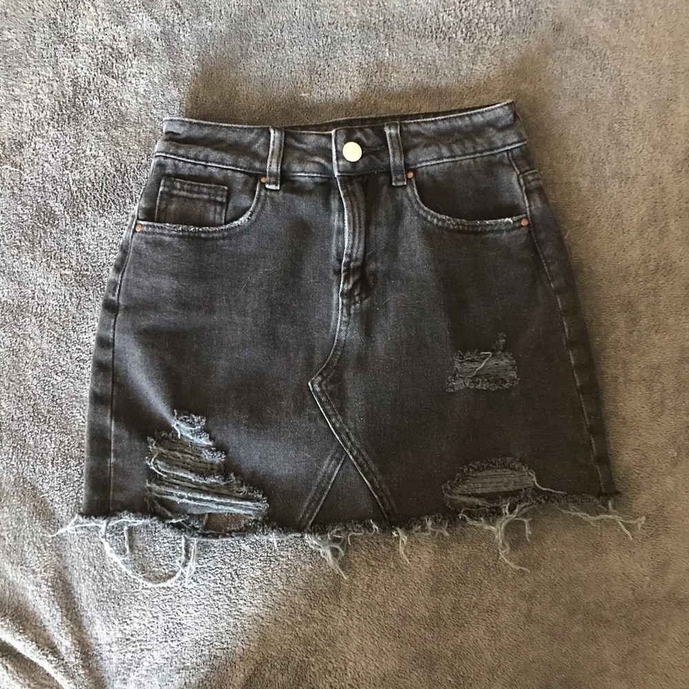 PACSUN Black denim skirt